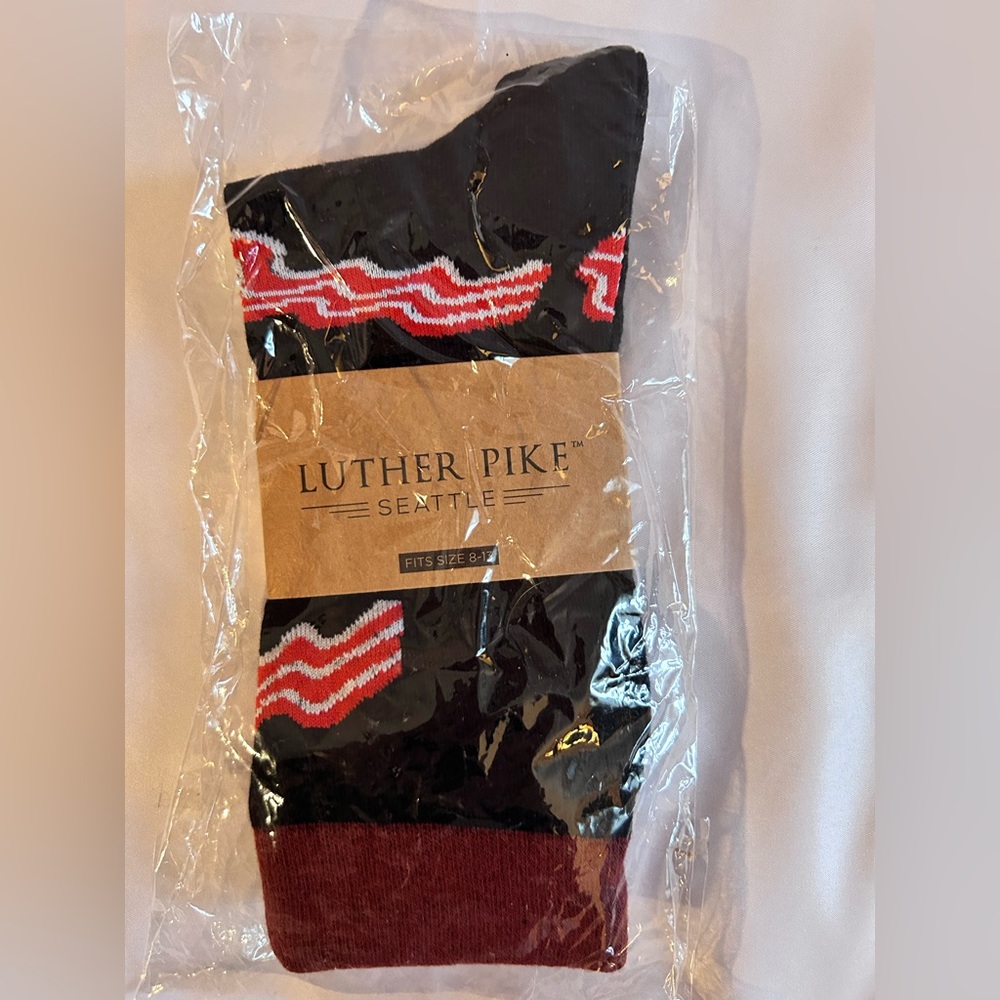 LUTHER PIKE Seattle Men's Novelty Crew Socks Size 8-13